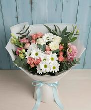 Букет цветов из:  Розы, Лизиантусы и Хризантемы в Балашове