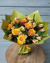 Букет цветов из:  Альстромерии и Розы в Балашове