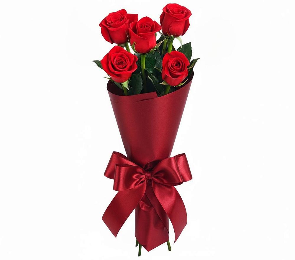 Букет 5 Красных роз Эдлесс Лав в Балашове