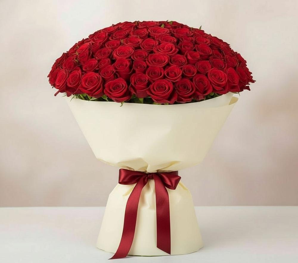 Букет 101 Красная роза Милано в Балашове
