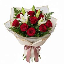 Букет цветов из:  Лилии и Розы в Балашове