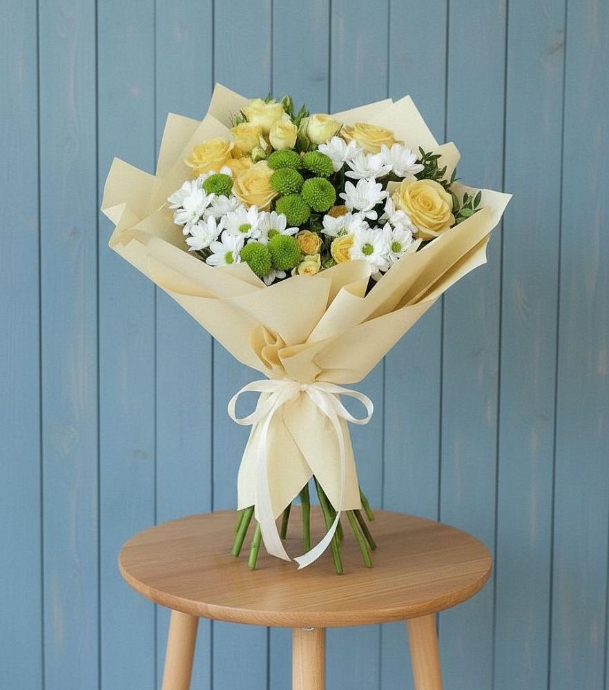 Букет цветов из: Хризантемы и Розы в Балашове