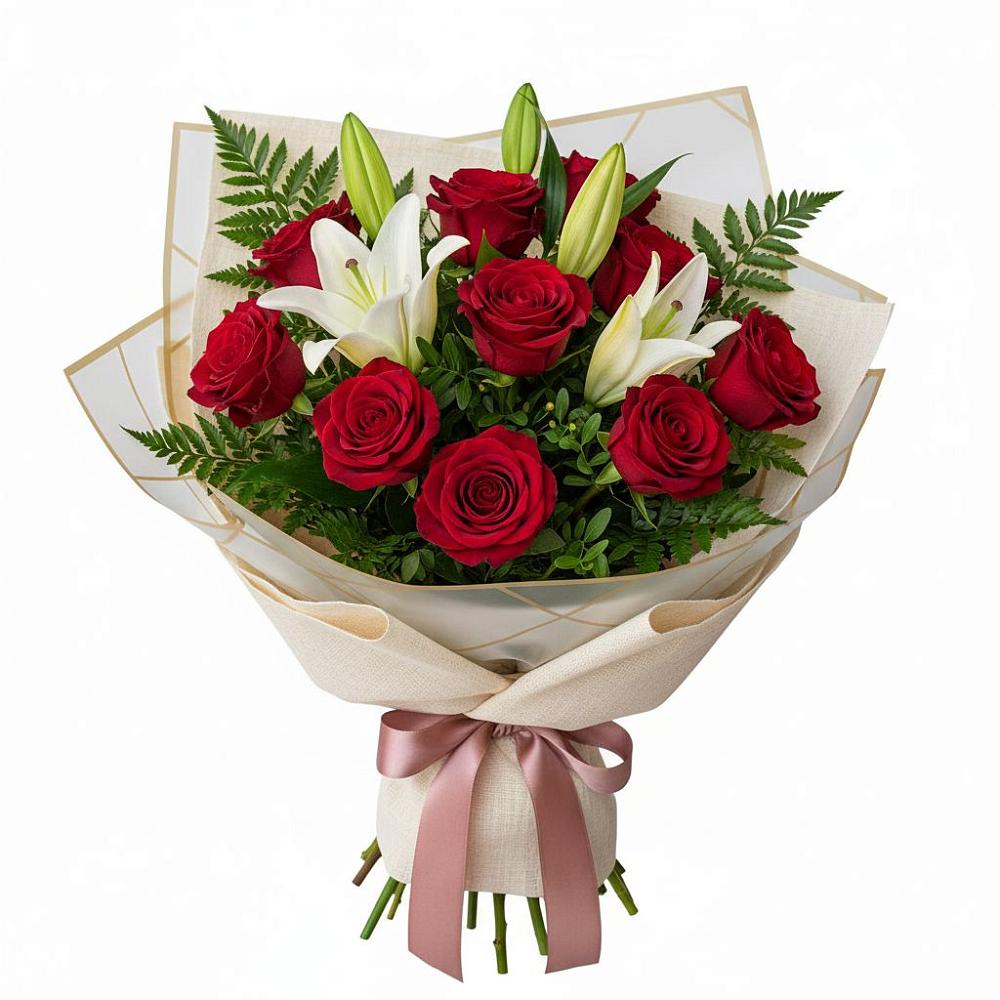 Букет цветов из: Лилии и Розы в Балашове