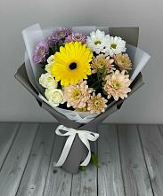 Букет цветов из:  Розы, Герберы и Хризантемы в Балашове