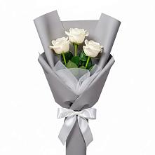 Букет 3 белые розы в Балашове