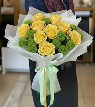 Букет цветов из:  Хризантемы и Розы в Балашове