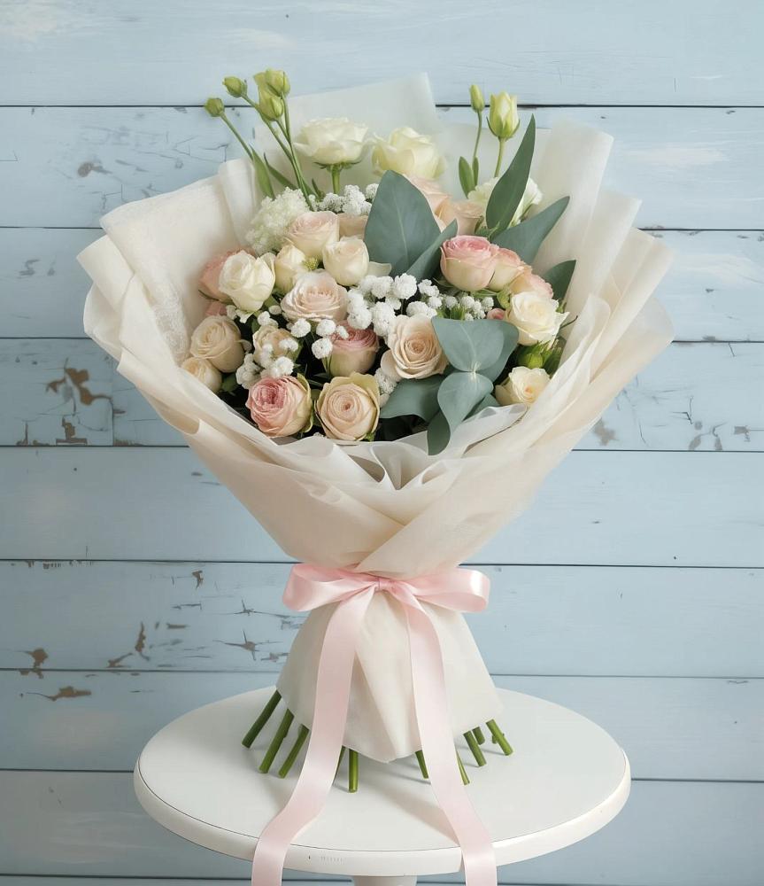 Букет цветов из: Розы и Лизиантусы в Балашове