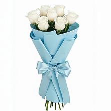 Букет 7 белых роз Проуд в Балашове